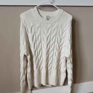 a new day Cream Cable Knit Sweater